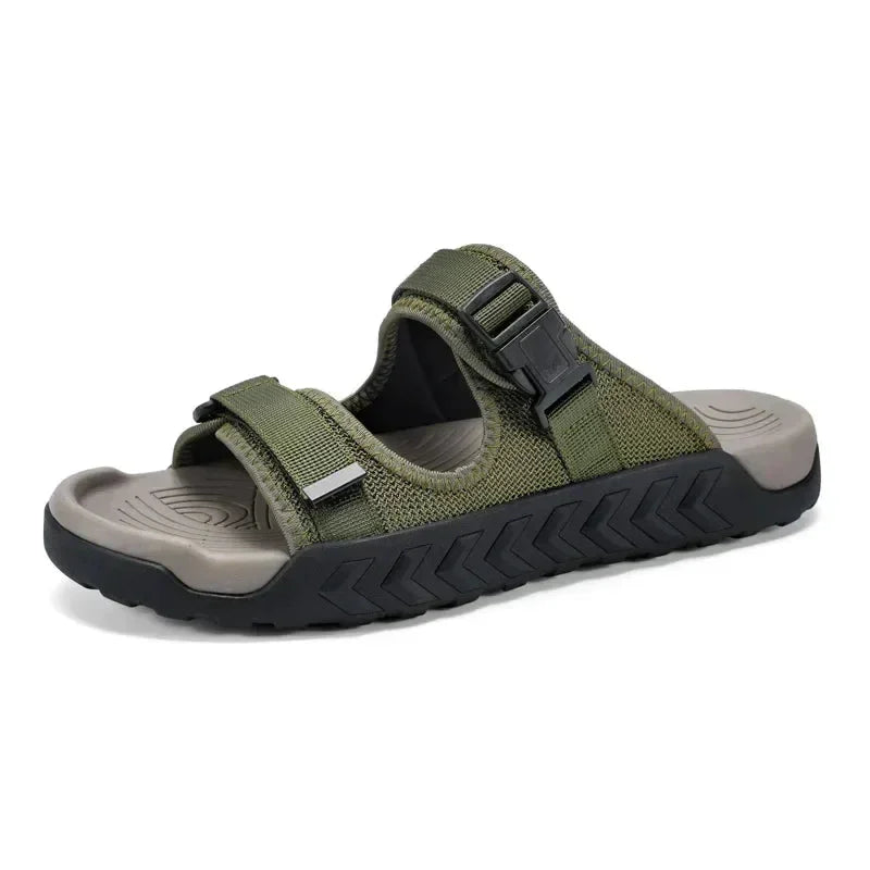 Durable women's adjustable sandals, buckle detail & lug sole, great for hiking & summer adventures.
