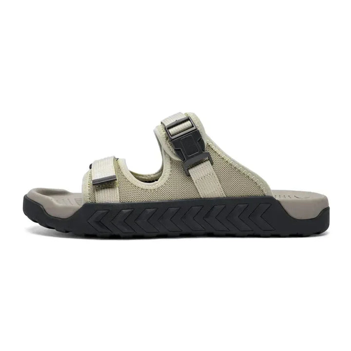 Women's waterproof adjustable sandals with buckle closure, ergonomic design for beach & trails.