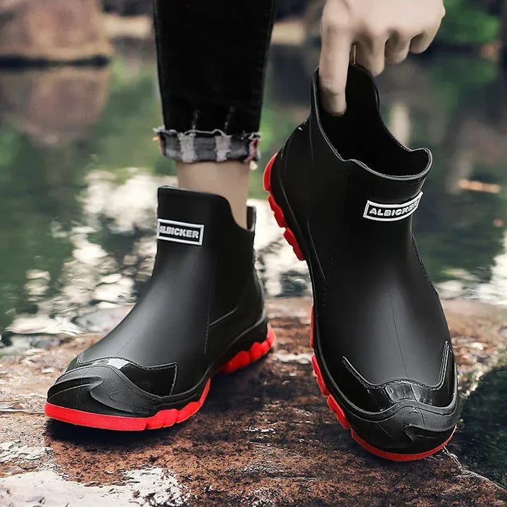 Fashionable yet practical women's waterproof ankle boots with a rugged, slip-resistant lug sole.