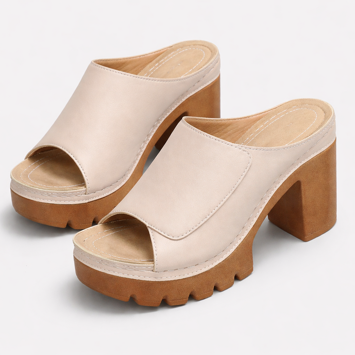 Elevated style with Samantha classic platform heels, comfortable and stable women's fashion footwear.