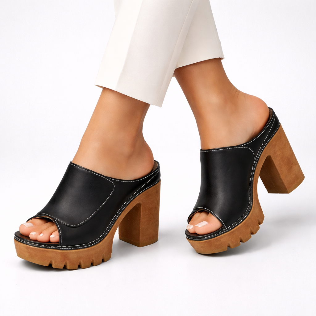 Comfortable Samantha platform heels for women, providing stable footwear and elevated style.