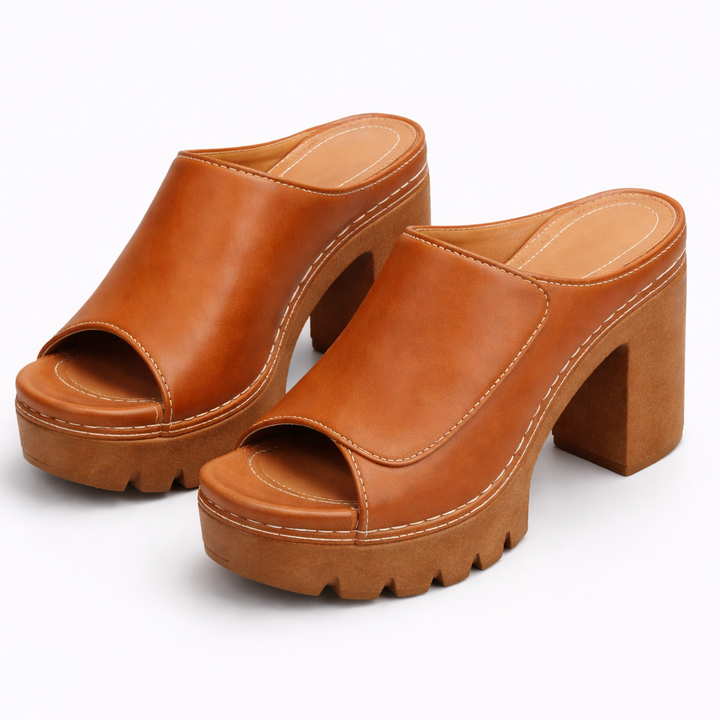 Versatile Samantha platform heels, classic women's shoes offering stable comfort for office wear.