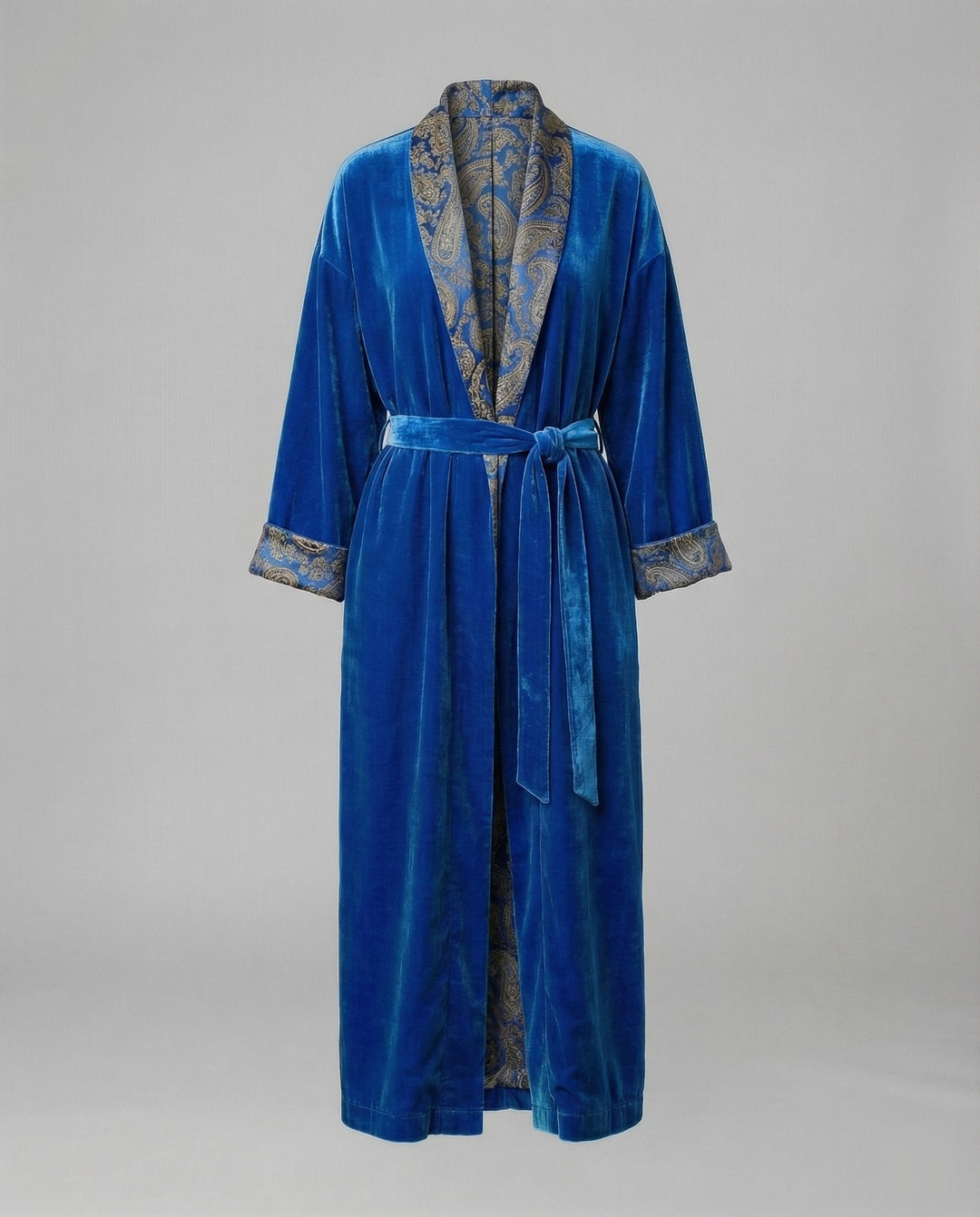 Women's Satin Floral Pajama Set with Waist Belt