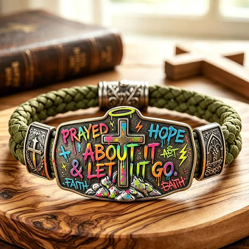 Women's spiritual jewelry: a cross bracelet with Isaiah 41:10, perfect inspirational Christian gift.