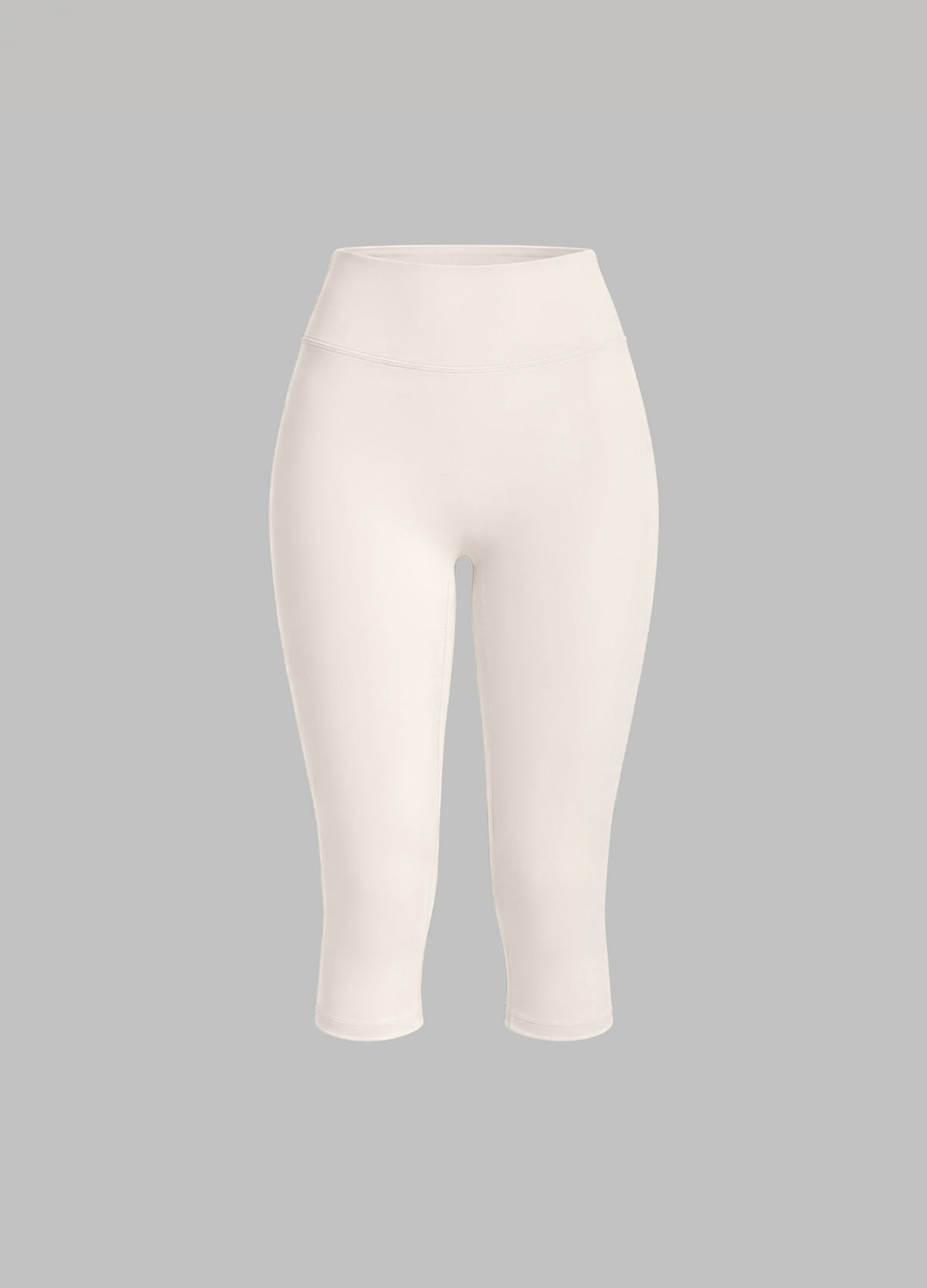 Versatile ivory capri leggings for women, suitable for Pilates, fitness, and everyday athleisure style.