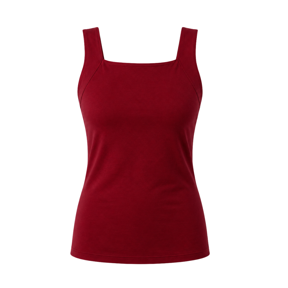 Women's seamless shaper tank with built-in bra, showcasing comfortable fit and support.