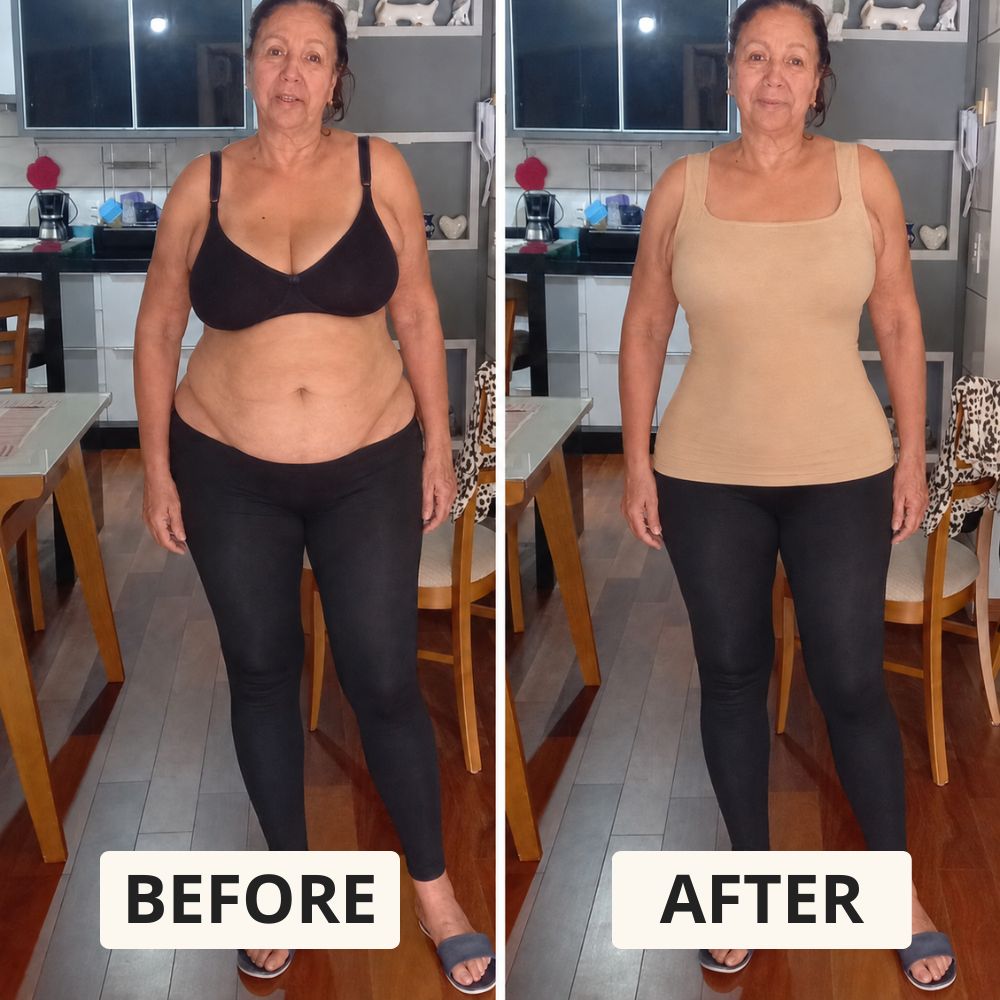 Black seamless women's built-in bra shaper tank top, perfect for sleek body shaping.