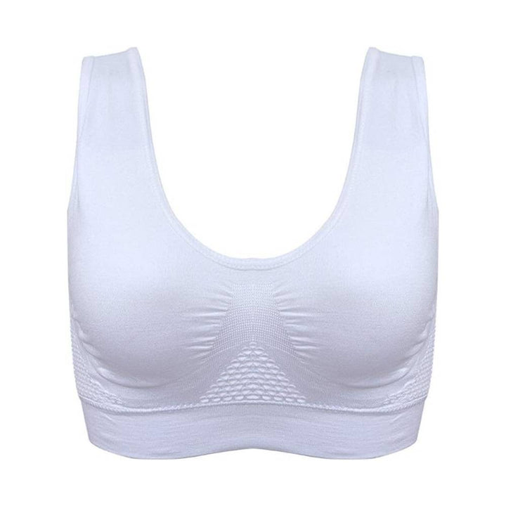 Women's everyday seamless comfort bra with soft fabric, supportive fit, and stylish honeycomb texture.