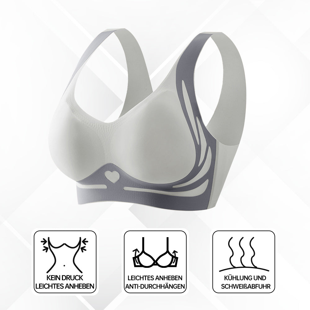 Ergonomic wire-free lifting bra for women, seamless, comfortable, and offers back pain relief.