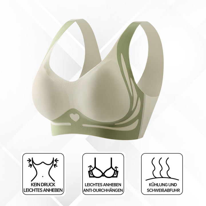 Smooth seamless women's bra, wire-free for comfort, lift, and excellent posture support.