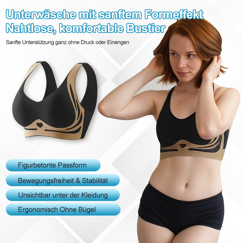 Ergonomic wire-free women's bra, seamless comfort & natural lift for daily wear.