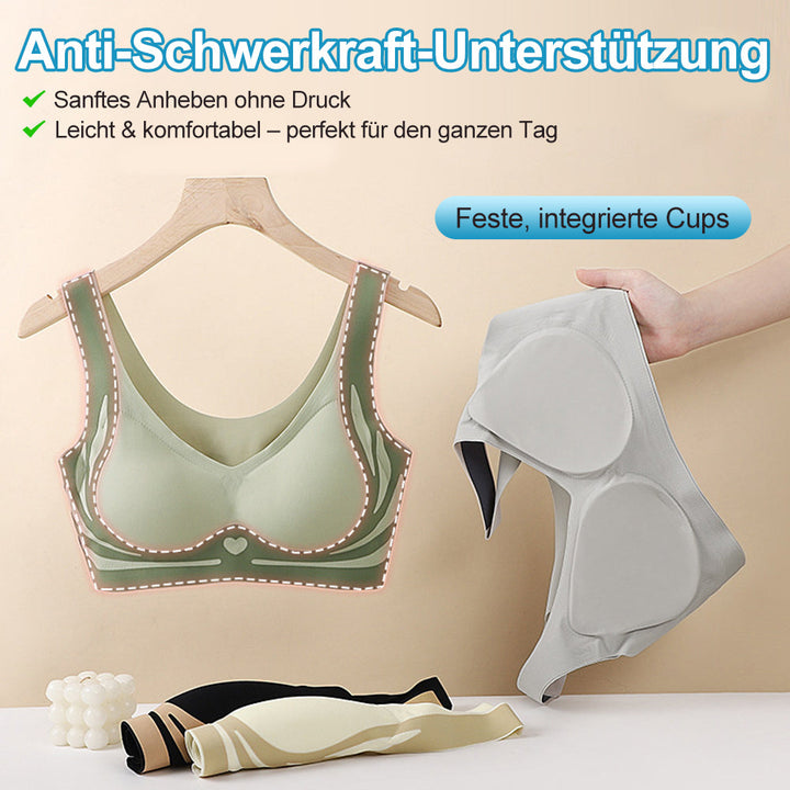 Comfort lift wire-free bra for women, seamless design provides back pain relief & support.