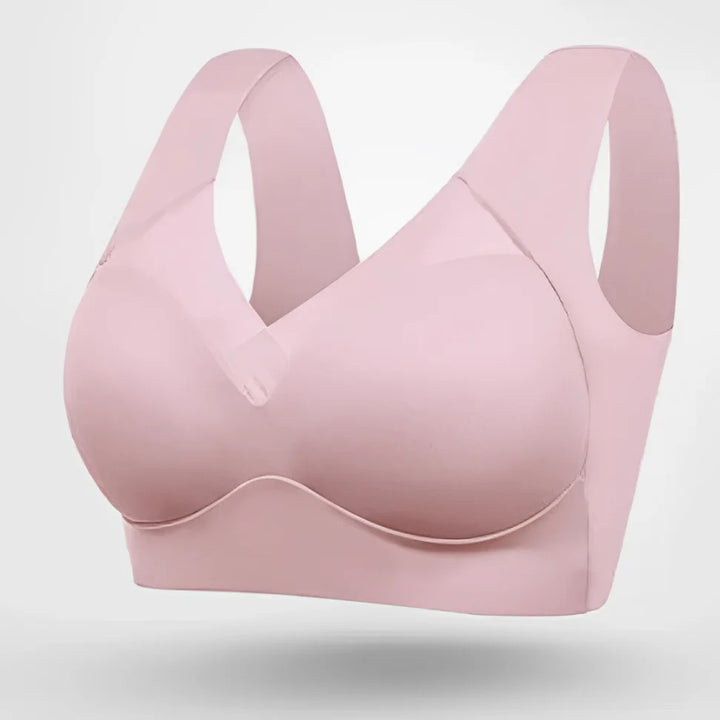 Everyday lounge bra: Women's seamless V-neck comfort design with supportive wide straps.