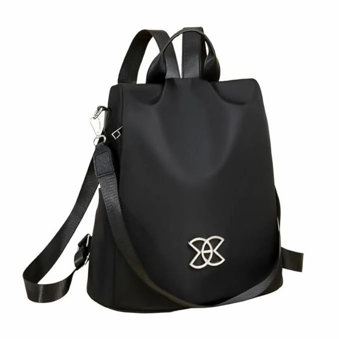 Casual women's anti-theft shoulder bag with secure zippers & organized compartments for daily essentials.