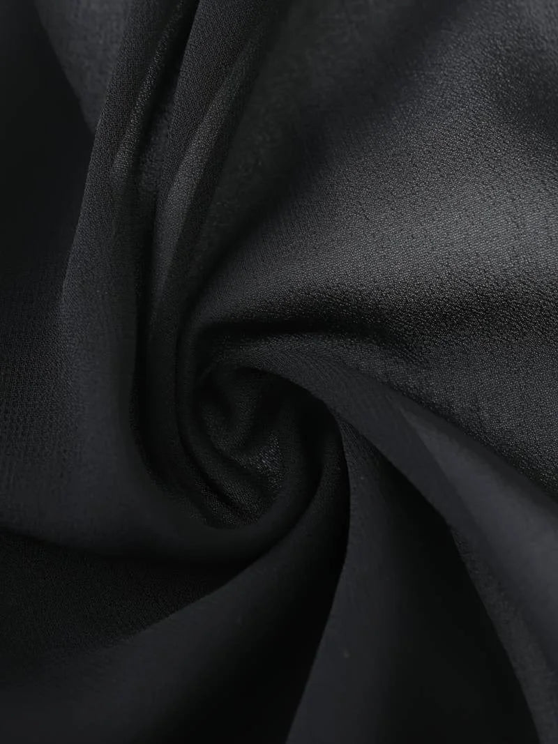Women's open-front sheer blouse with 3/4 sleeves and stylish tie detail.