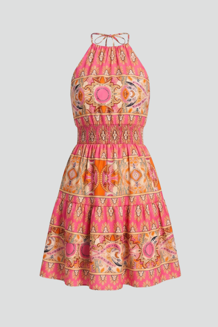 Women's short romper with elegant wrap neckline, perfect for casual summer wear. Sleeveless one-piece fashion.