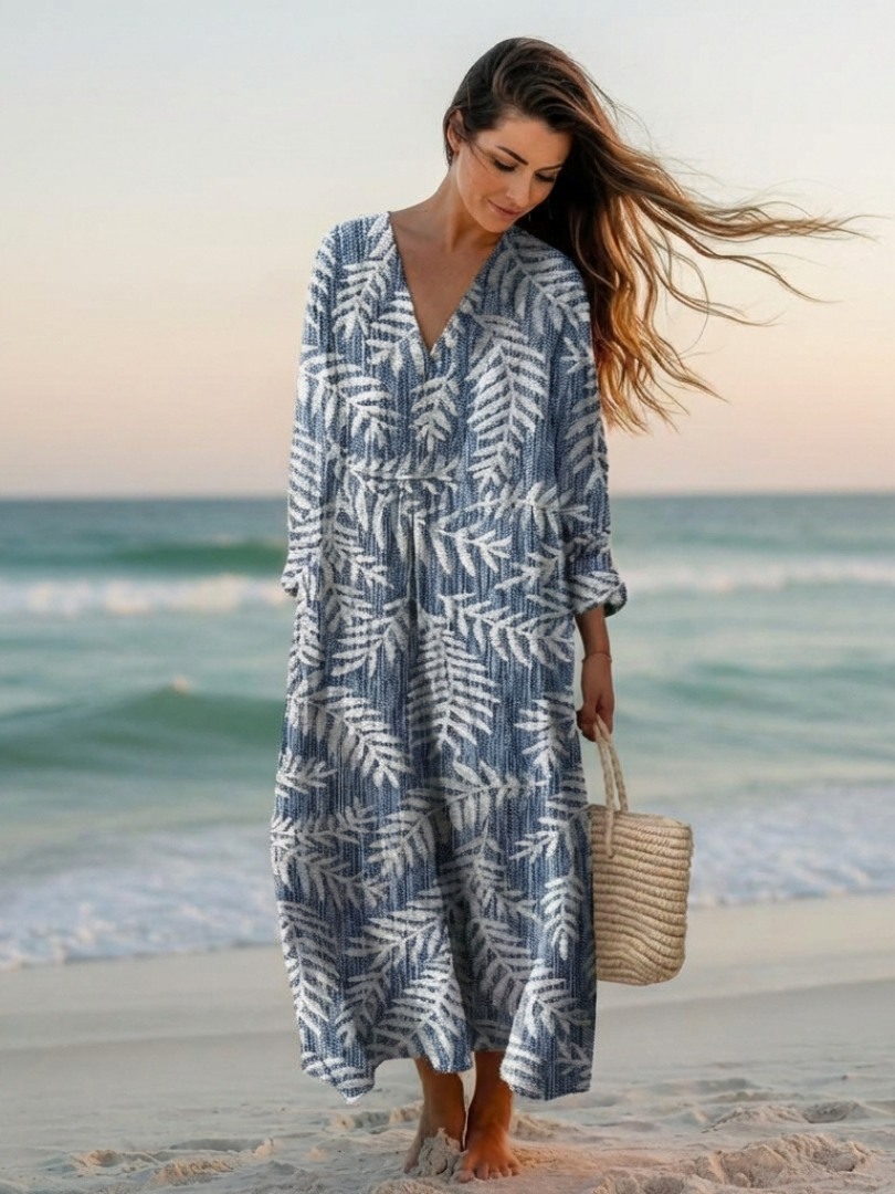 Vibrant floral print women's midi dress, short sleeves, relaxed fit, ideal for casual spring & summer.