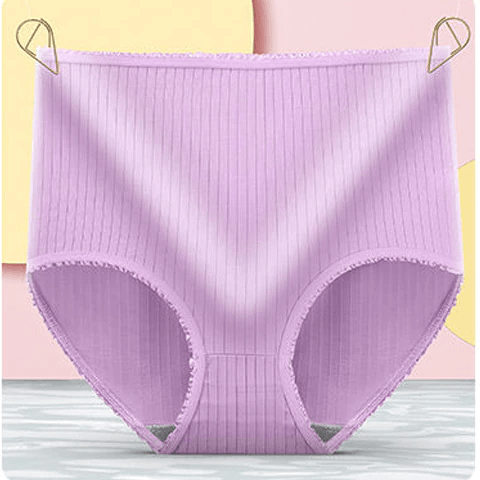 Women's everyday leakproof underwear trio. Comfortable silk-cotton briefs for breathable, confident protection.