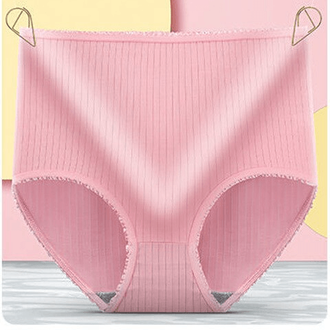 Multipack of women's leakproof silk-cotton briefs. Comfortable, breathable underwear trio for all-day protective comfort.