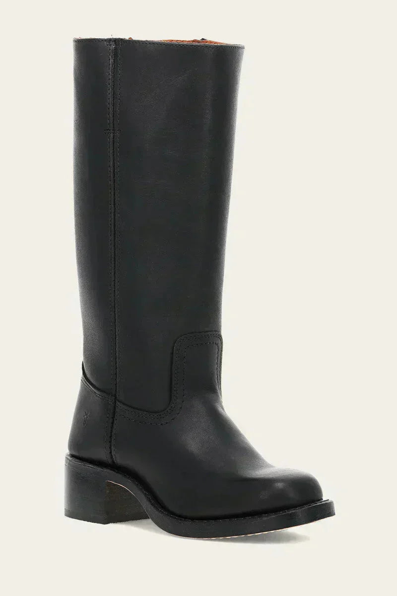 Practical women's knee-high boots with a slim fit and supportive structured sole; ideal for winter.