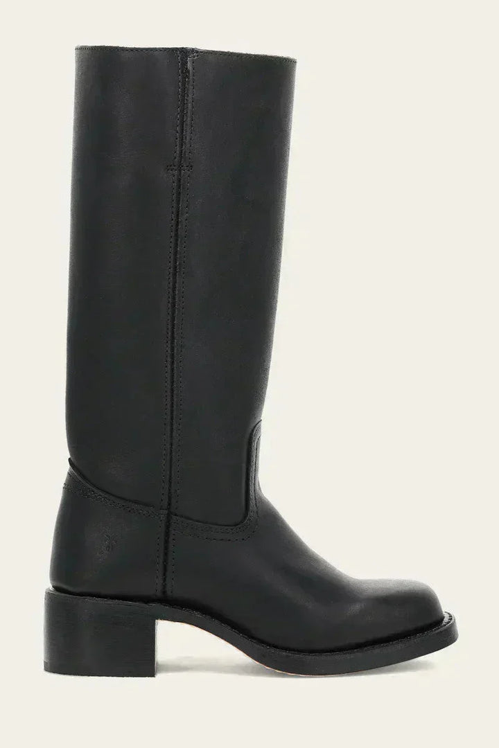 Elegant women's slim-fit tall boots, offering both style and support with their structured sole.