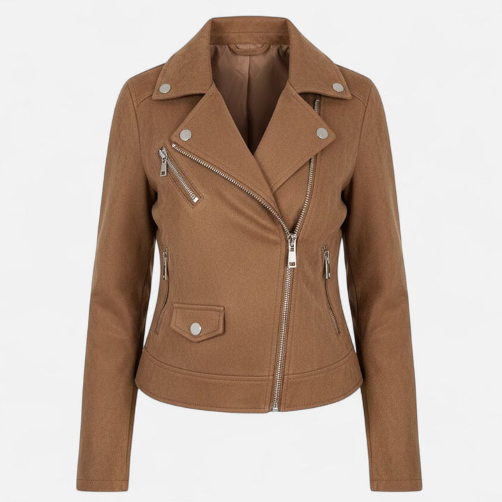Women's cropped zip jacket, perfect for transitional weather