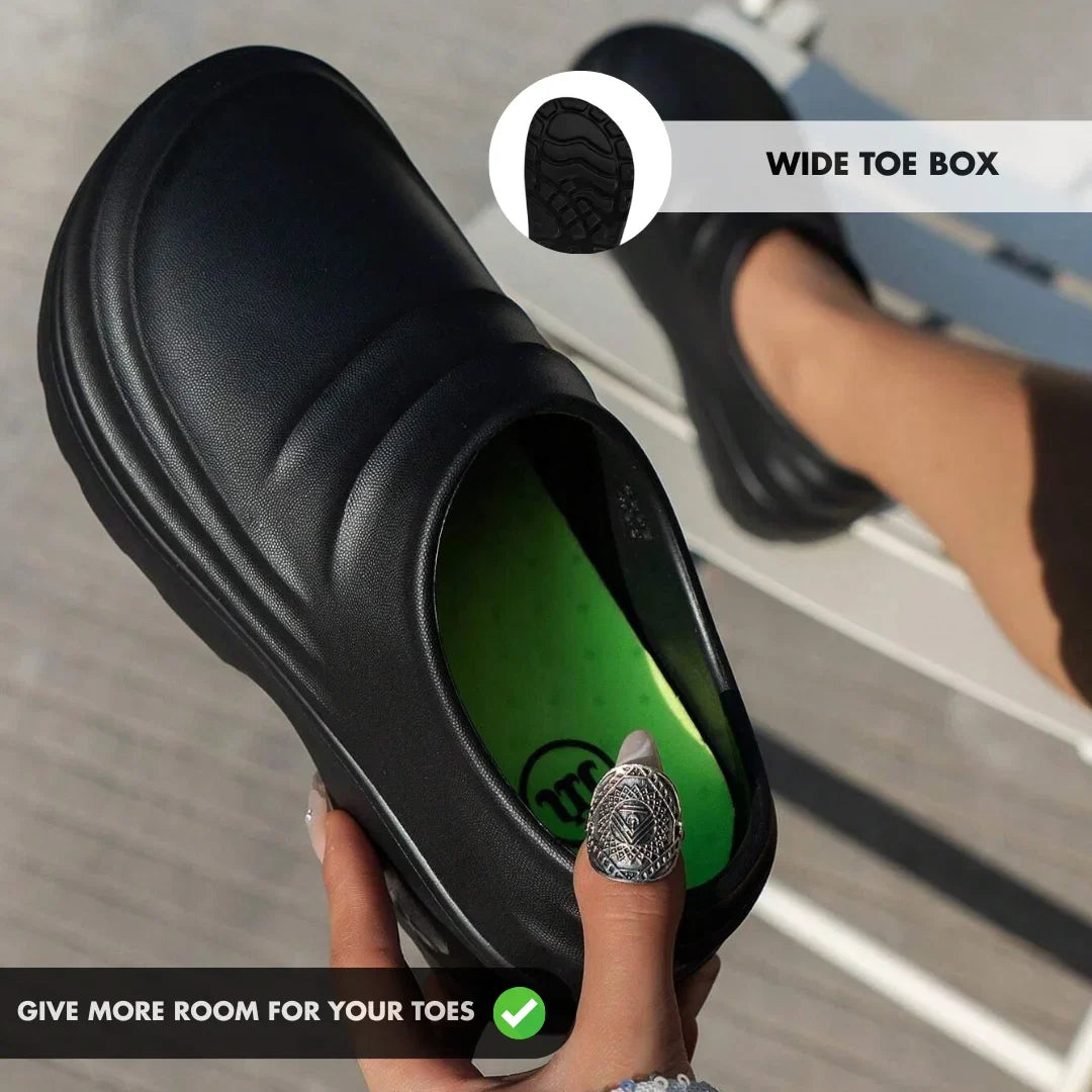 Comfortable women's slip-on sandals for summer beach days, casual walks, and everyday cushioned support.