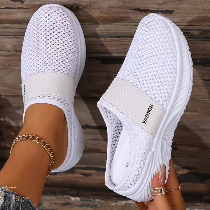 Women's slip-on summer sneakers with breathable mesh for comfortable everyday wear.