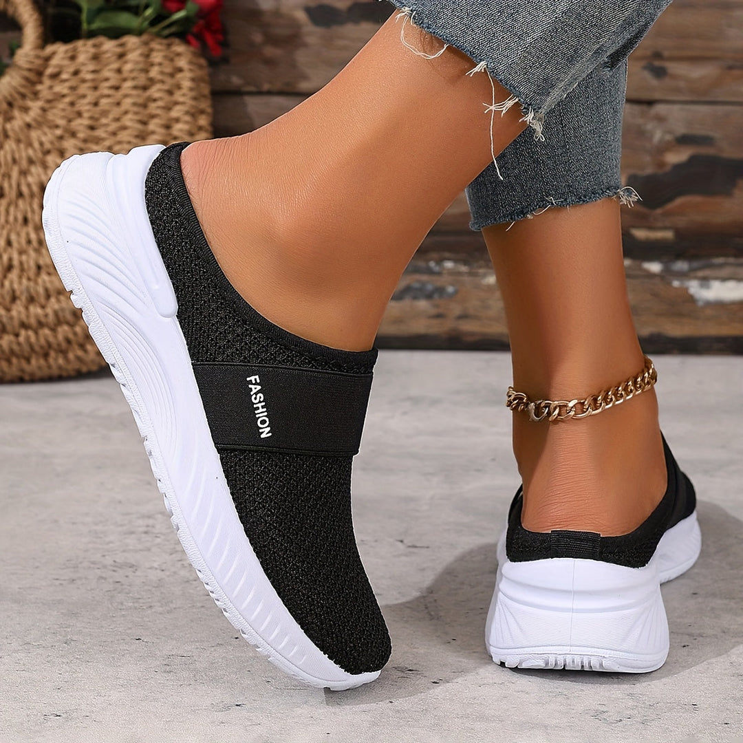 Women's casual walking slip-ons, breathable mesh for comfy summer and travel.