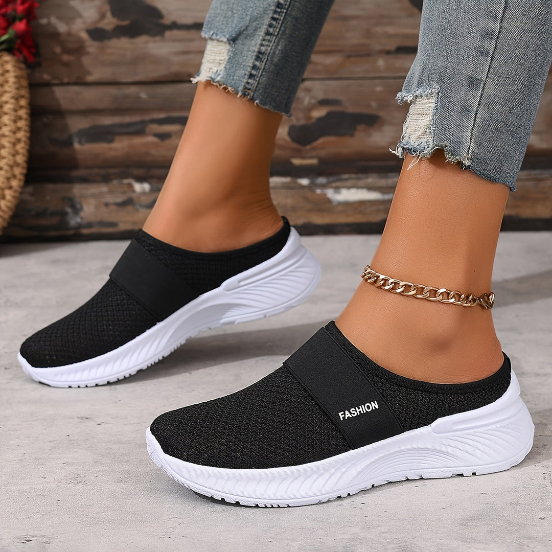 Breathable women's slip-on footwear, excellent for summer walks and travel.