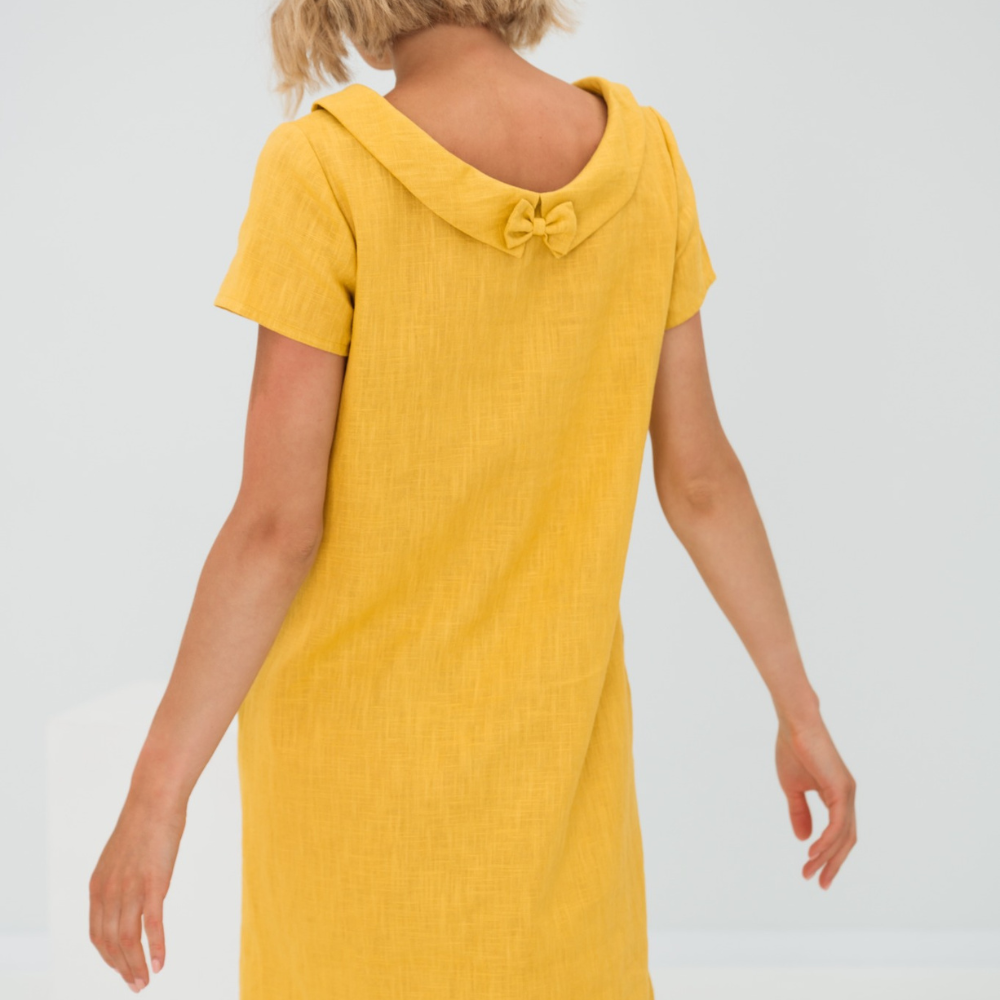 Elegant Sofia linen dress for women, perfect for summer casual wear.