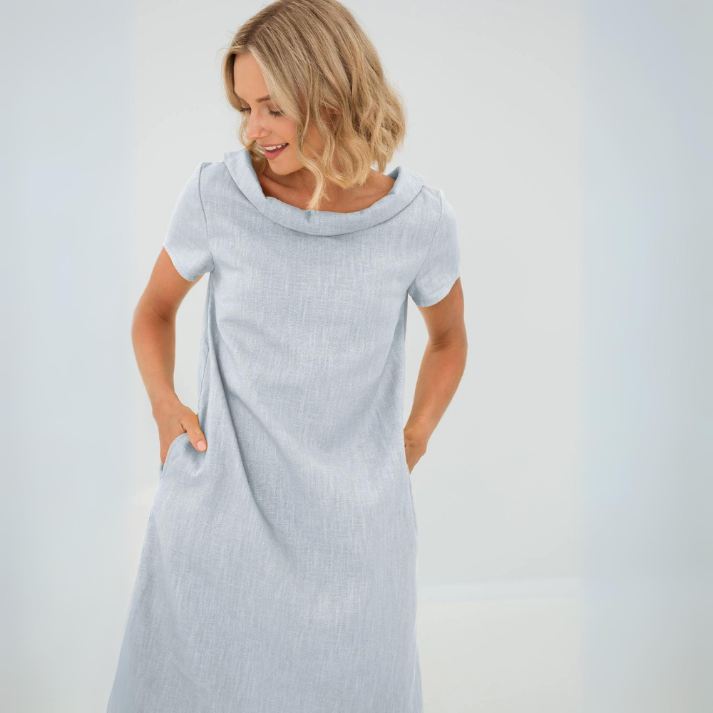 Shop the Sofia linen summer dress for women - casual yet elegant.