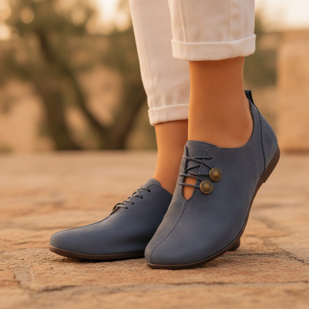 Women's soft cushioned ankle boots in chic loafer style. Everyday comfort, lightweight & versatile for autumn.