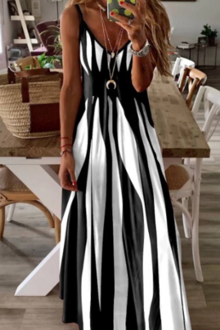 Women's soft dye midi dress, casual fit, v-neck, sleeveless. Perfect for summer & everyday comfort.