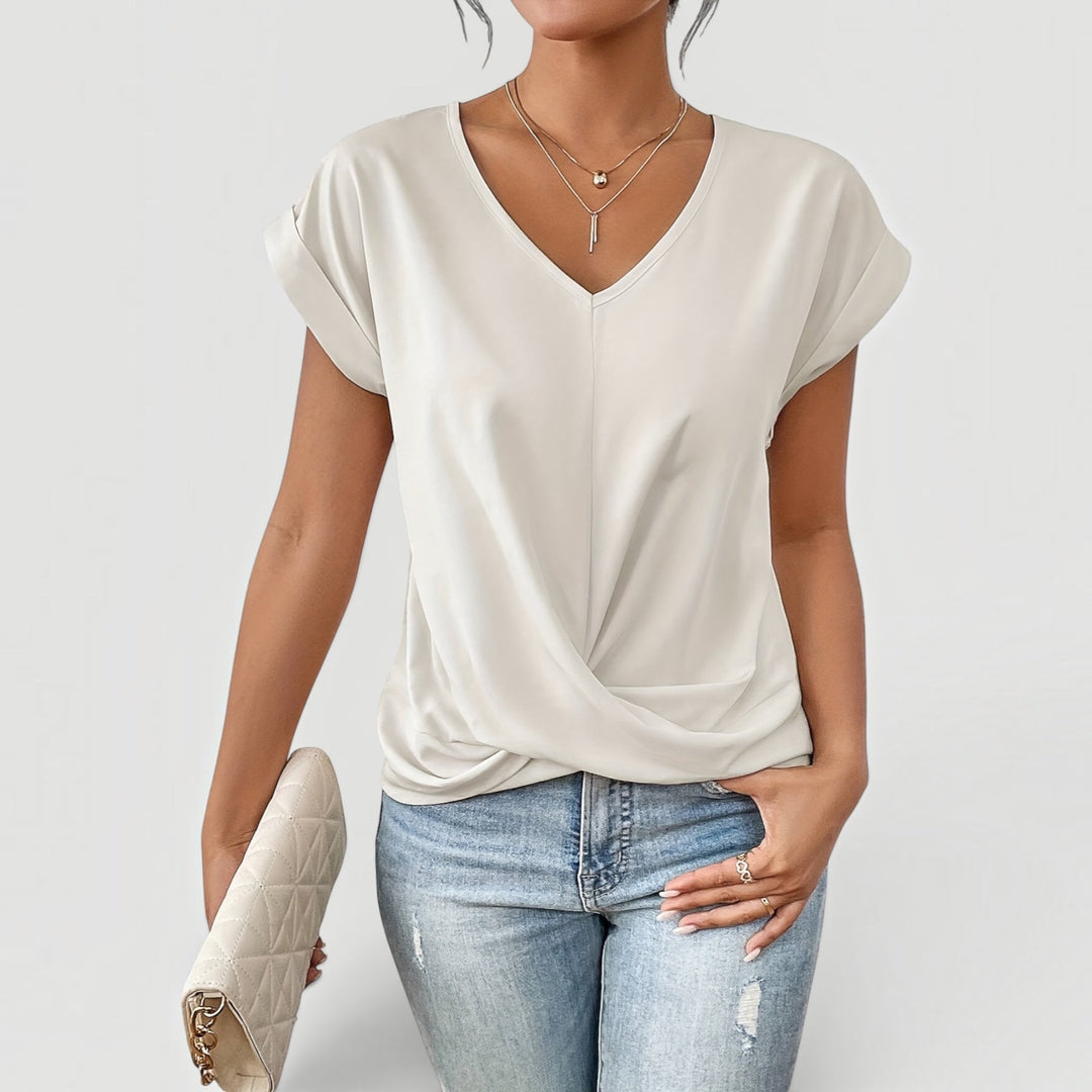 Relaxed fit women's top, a breathable short sleeve t-shirt designed for ultimate everyday comfort.