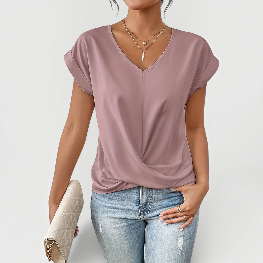 Everyday wear women's t-shirt, a minimalist short sleeve top providing breathable and lightweight comfort.