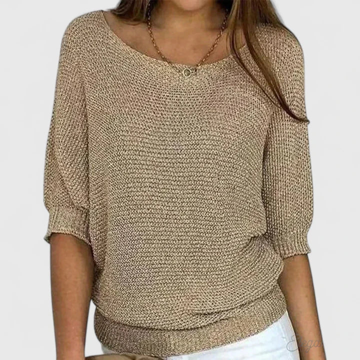 Women's soft knit jumper in a comfortable, versatile style. Perfect for casual wear & everyday comfort.