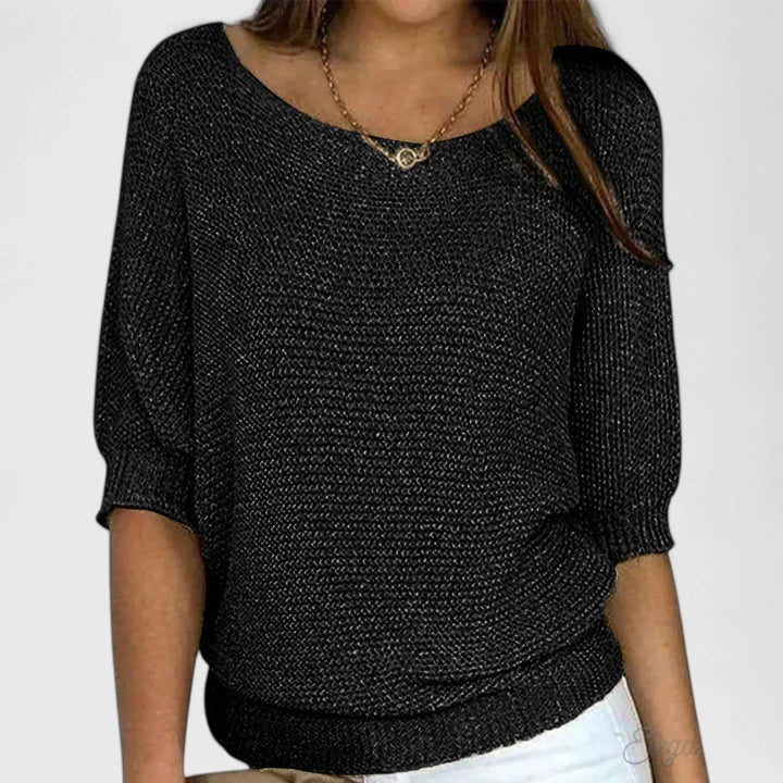 Women's versatile knit jumper, a comfortable long-sleeve top with soft fabric for everyday chic style.