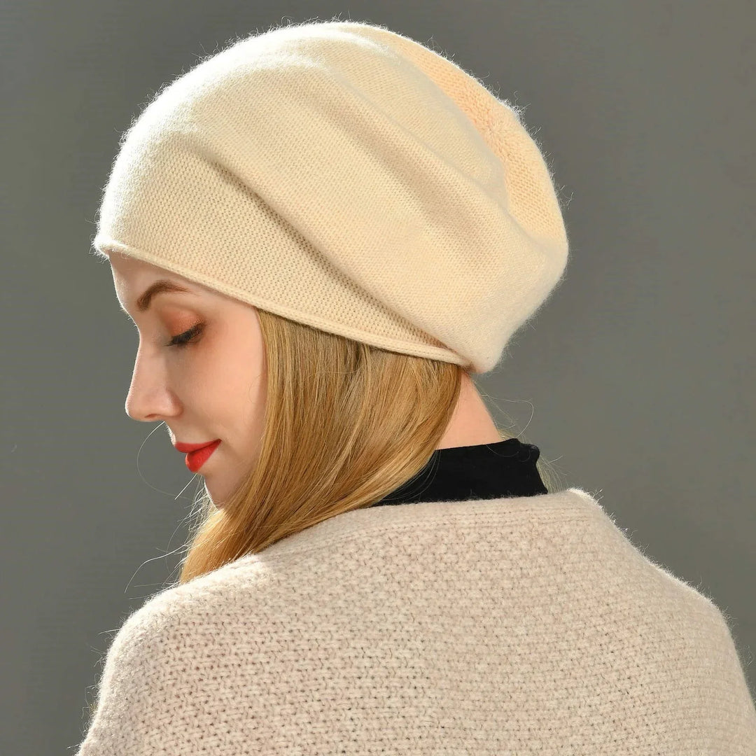 Comfortable women's slouchy beanie, a soft fashion accessory for a casual & cozy everyday style.