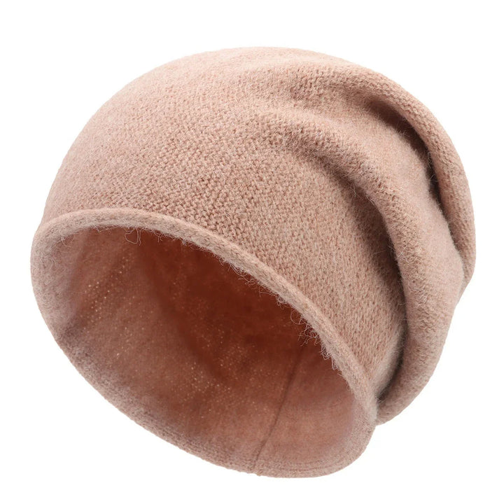 Warm women's slouchy beanie hat, a comfortable fashion accessory designed for casual fall & winter style.