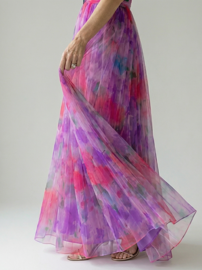 Stylish women's V-neck wrap maxi dress, perfect for casual elegance and comfortable summer outings.