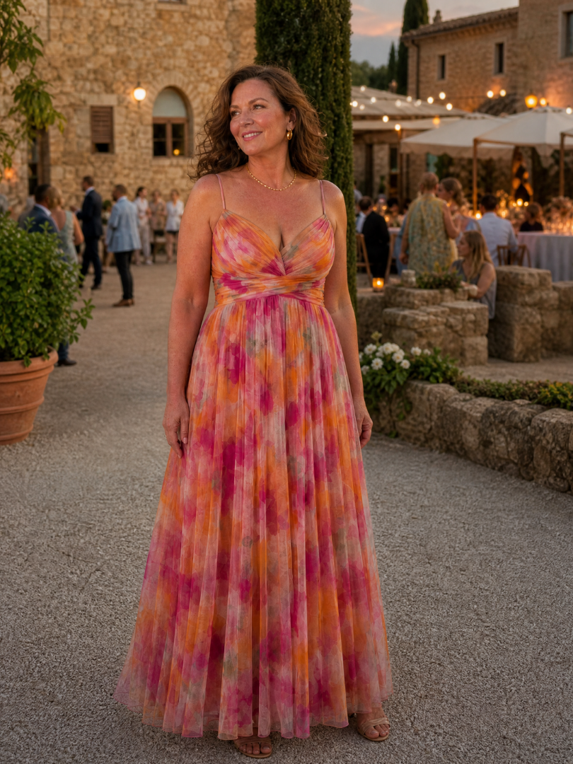 Vacation-ready women's soft wrap maxi dress, sleeveless with a flowing silhouette for effortless style.