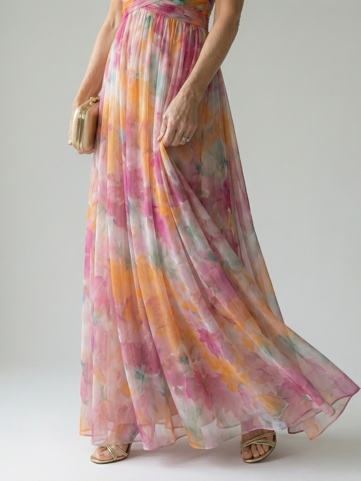 Flowing sleeveless wrap dress for women, comfortable and stylish for any casual summer occasion.