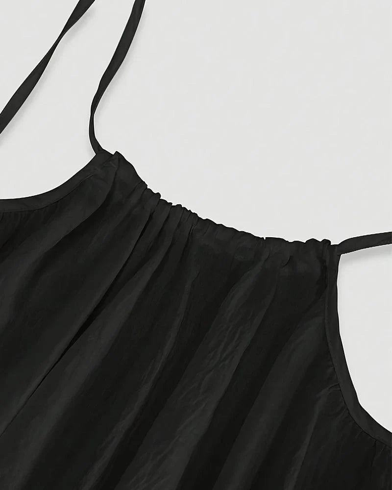 Elegant solid cami maxi dress for women, long and comfortable, perfect for spring events.