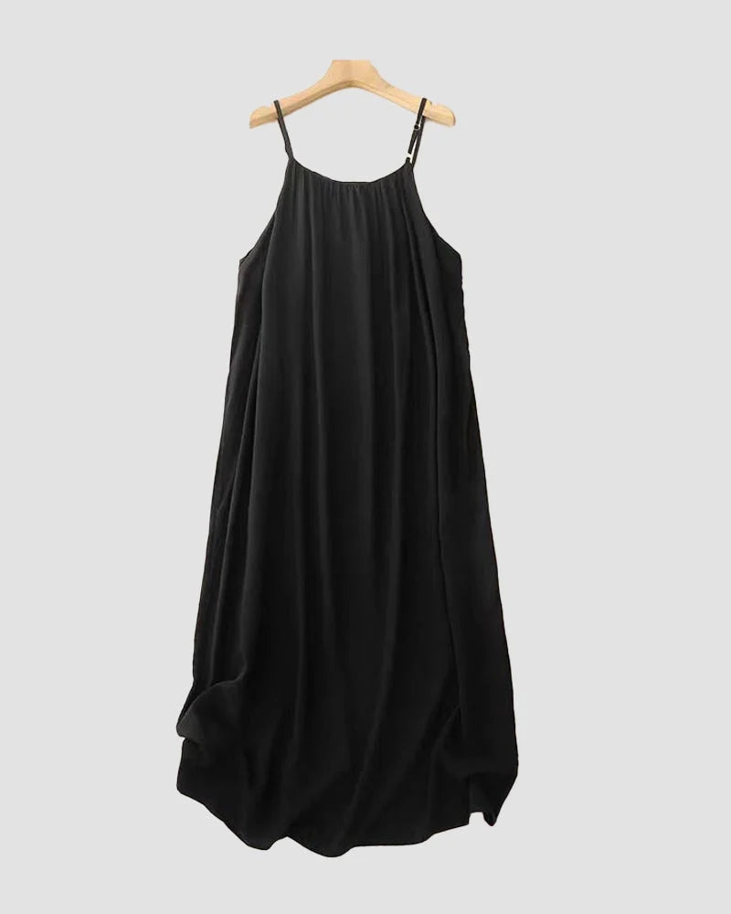 Comfortable & casual women's sleeveless maxi dress, a solid cami style for everyday wear.