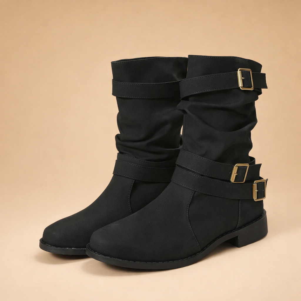 Cozy and stylish Sophia mid-calf boots for women's winter footwear collection.