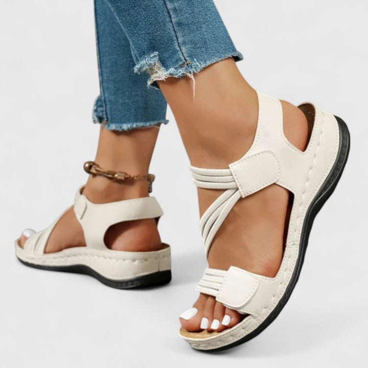 Arch support sandals for women, promoting posture correction & comfort.