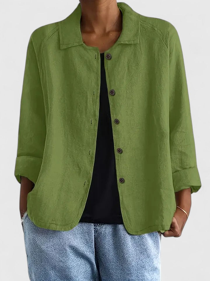 Women's sophisticated top, a comfortable long sleeve blouse with a loose fit for everyday elegance.