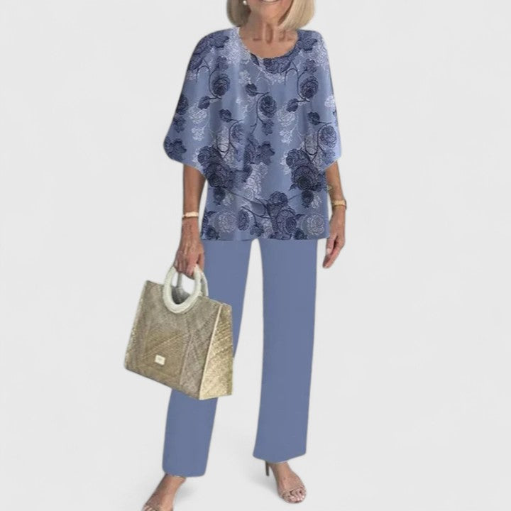 Casual yet elegant women's loose two-piece set, a versatile summer essential.