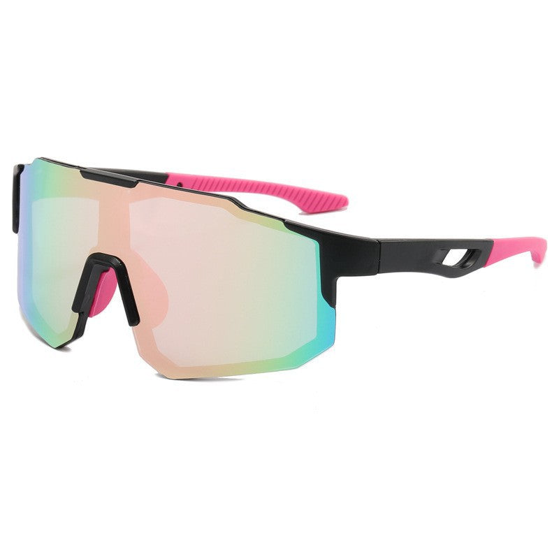 Women's sports sunglasses with UV protection & interchangeable lenses for cycling & running.